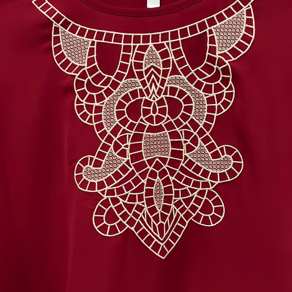 Light weight Red Long sleeve blouse